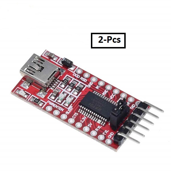 Pack Of 2 Uart Usb Converter Ft232rl Ftdi Usb 3 3v 5 5v To Ttl Serial Adapter Module Mini Port