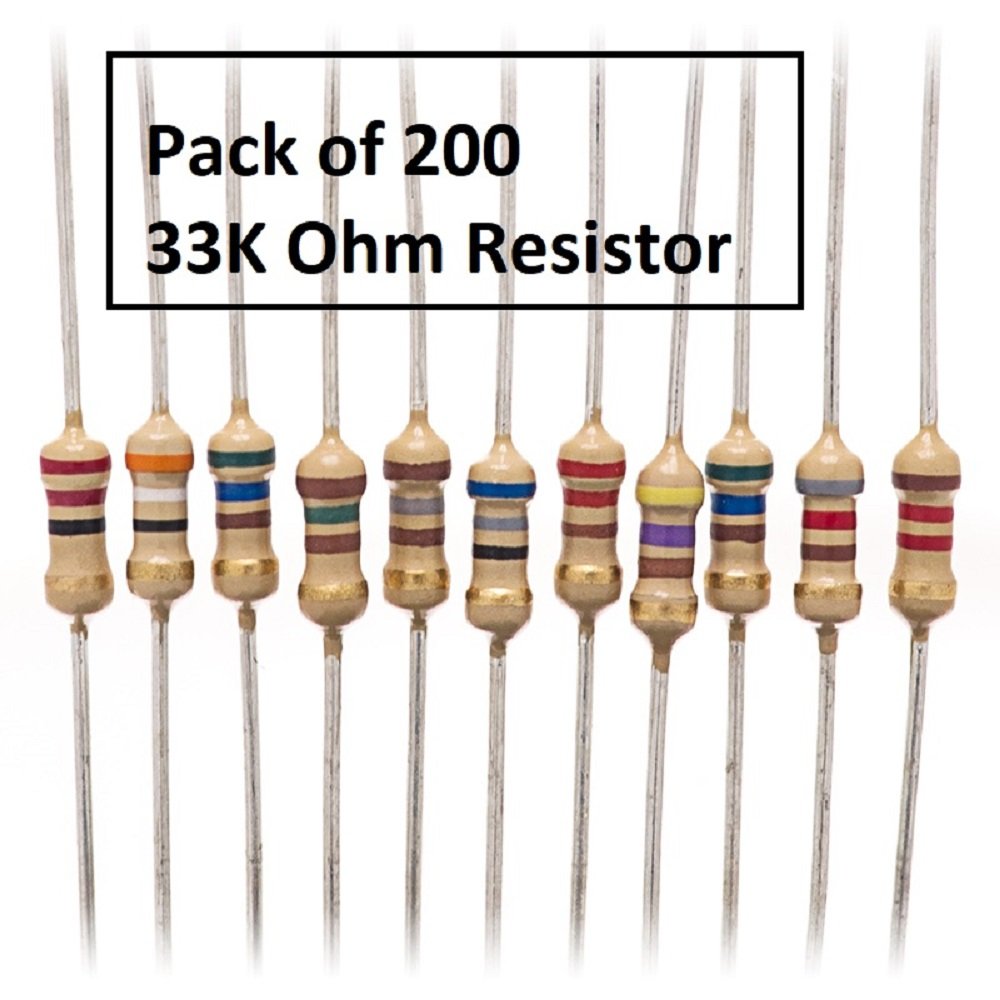 Pack of 200 33K Ohm Resistor 33kohm 1 by 4W