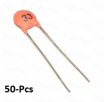 Pack of 50 ceramic capacitor – 33pF capacitor