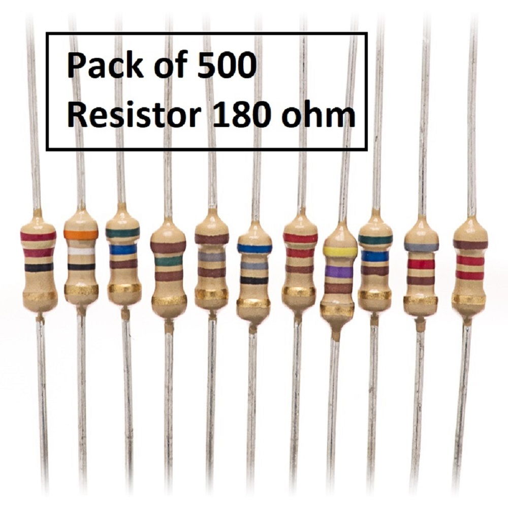 Pack Of 500 Resistor 180 Ohm Resistors 1 By 4w