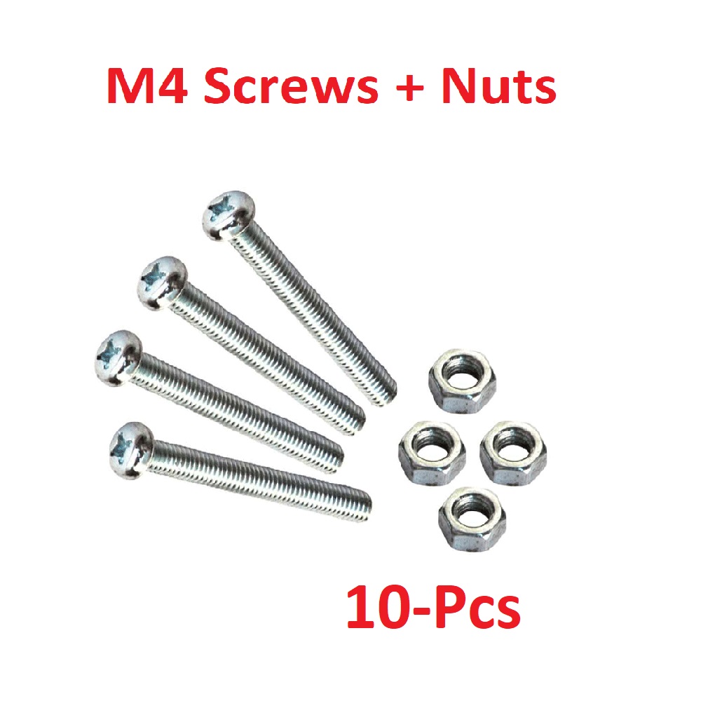 10 Pcs M4 Screw 4mm 8mm Machine Screws with Metric M4 Hex Nut